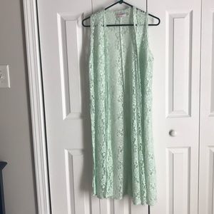 🎉4️⃣ for 2️⃣5️⃣ 
LuLaRoe mint green sleeveless duster size S